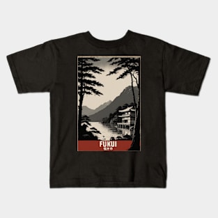 Fukui Japan Vintage Poster Tourism Kids T-Shirt